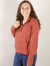 Marsala Half Zip Long Sleeve Knit