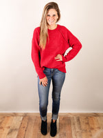 Dark Red Chenille Sweater