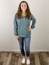 Teal Buttery Soft Mock Neck Sweatshirt