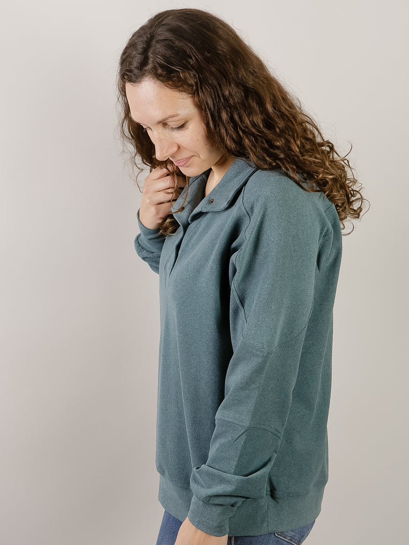 Teal Buttery Soft Mock Neck Sweatshirt