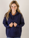 Navy Hooded Pullover Sweater