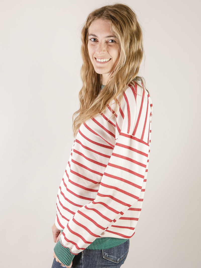 Red Striped Christmas Pullover
