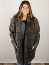 Charcoal Plaid Cardigan