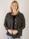 Charcoal Wash Fleece Shacket