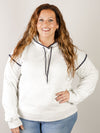Heather Grey Blanket Stitched Sweatshirt