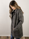 Charcoal Plaid Cardigan