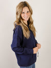 Navy Hooded Pullover Sweater