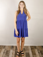 Royal Blue Tiered Flowy Dress