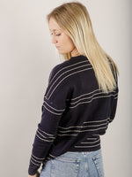 Navy with White Stripe Sweater