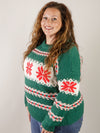 Green Christmas Snowflake Sweater