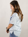 Light Denim Short Sleeve Button Down Shirt