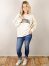 Dusty Vanilla Football Thermal Corded Pullover