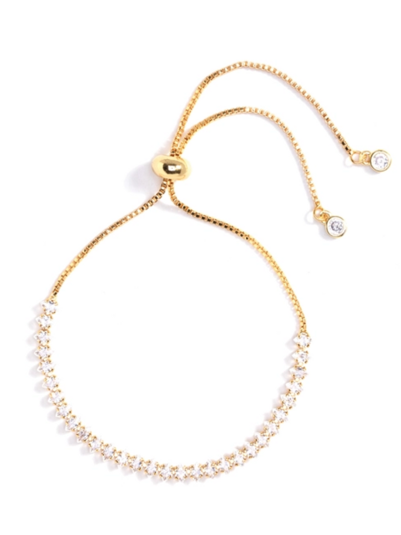 Pulley Tennis Bracelet Gold