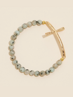 Cross Stone Beaded Bracelet