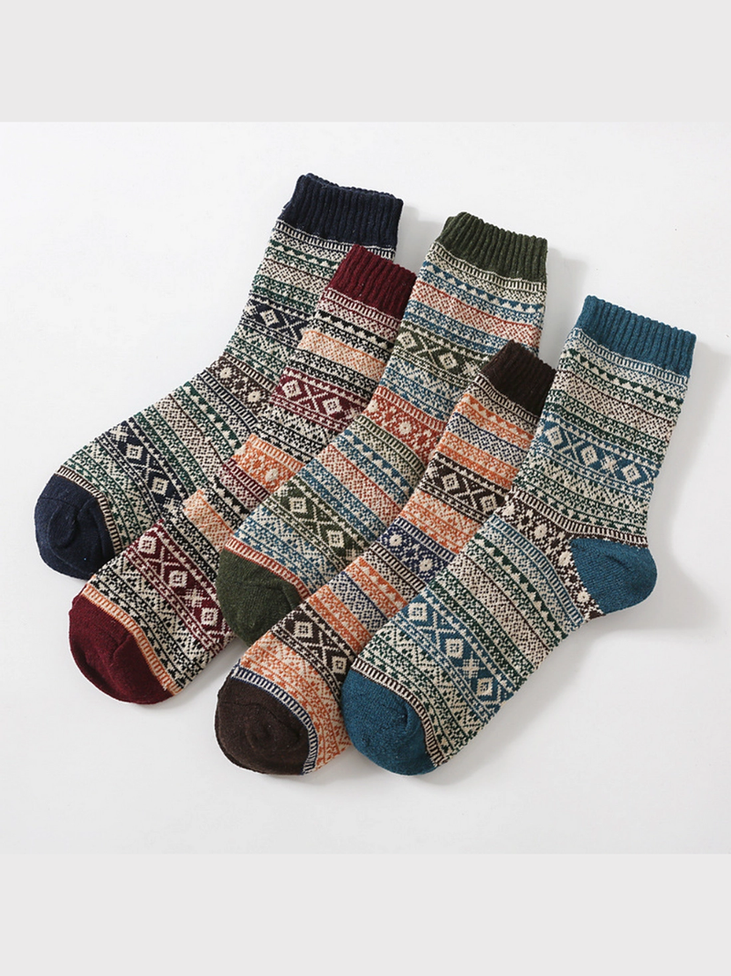Multi Colored Diamond Print Socks (Multiple Colors)