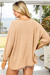 Taupe Long Sleeve Top with Kangaroo Pocket (Online Exclusive)