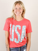 USA Heather Red Graphic Tee