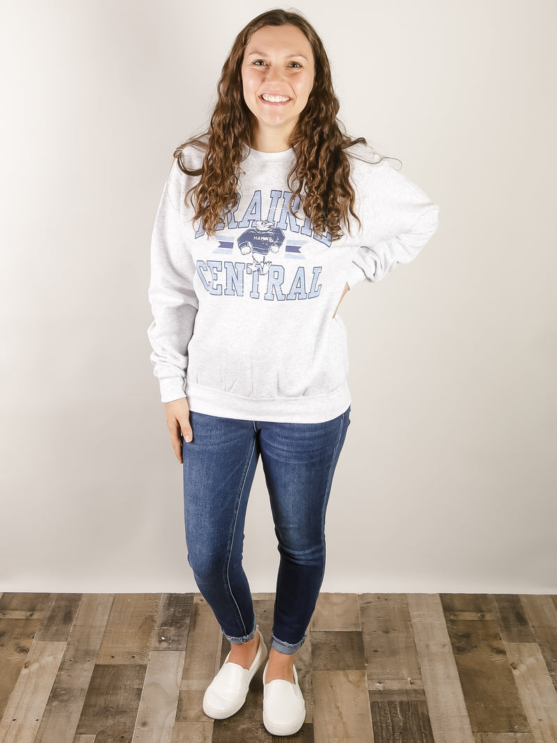 Pre-Order Prairie Central Mascot Ash Crewneck Sweatshirt