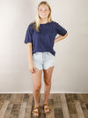 Navy Short Sleeve Pocket Tee