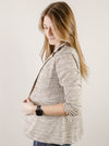 Knit Blazer with Shirred Sleeve