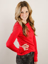 Long Sleeve Thermal Henley Knit Top (Multiple Colors)