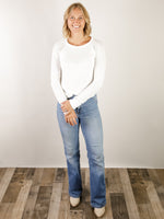 Ivory Waffle Knit Top