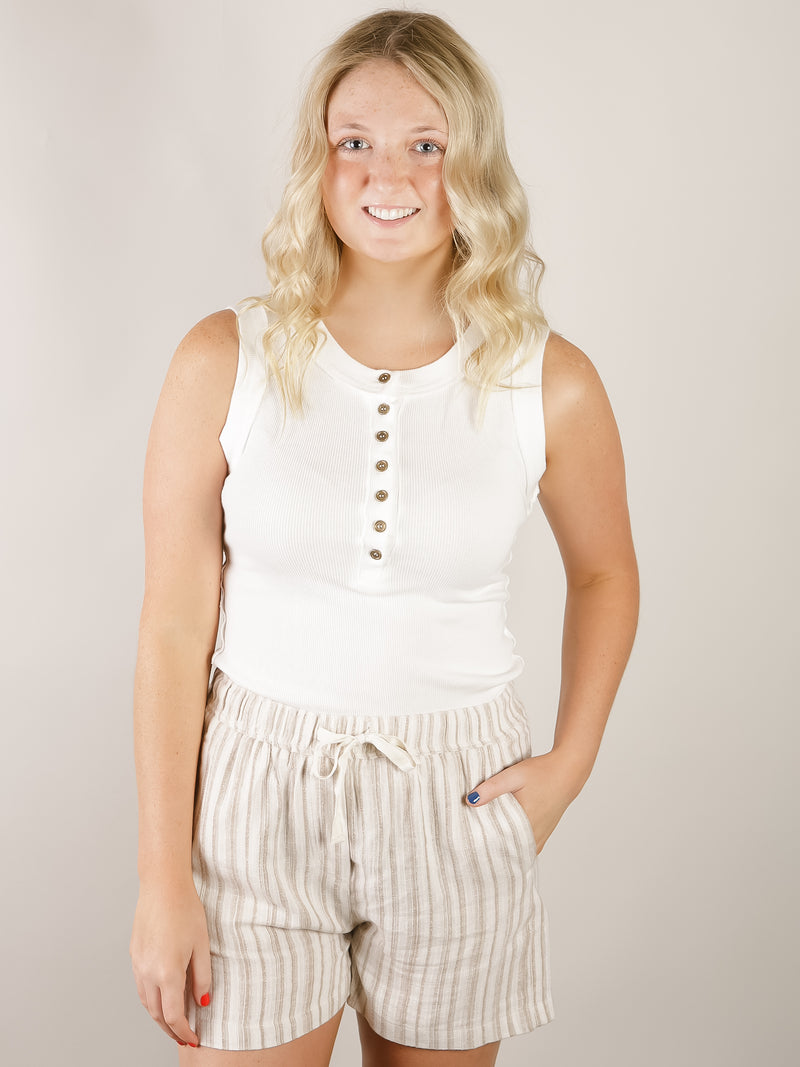 Taupe Drawstring Shorts