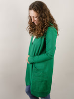 Kelly Green Long Sleeve Basic Sweater Cardigan