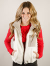 Ivory Fleece Reversible Vest