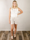 Taupe Drawstring Shorts