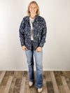 Dark Denim Floral Jacket