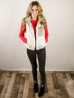 Ivory Fleece Reversible Vest