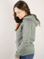 Dusty Jade Waffle Hooded Sweater