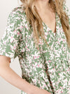 Green Tiered Floral Dress