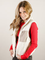 Ivory Fleece Reversible Vest