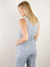 Denim Drawstring Waist Jumpsuit