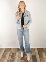 Denim Peplum Jacket