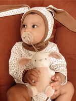 Bitzy Natural Rubber Pacifier and Stuffed Animal Set (Multiple Options)
