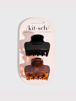 Kitsch Black and Tort Medium Claw Clip Set