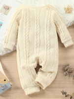 Cream Cable Knit Jumpsuit