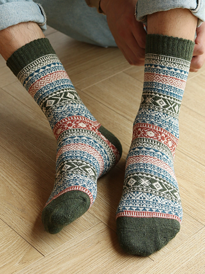 Multi Colored Diamond Print Socks (Multiple Colors)