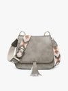 Bailey Crossbody with Print Contrast Strap (Multiple Colors)
