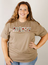 Tan Merry Graphic Tee