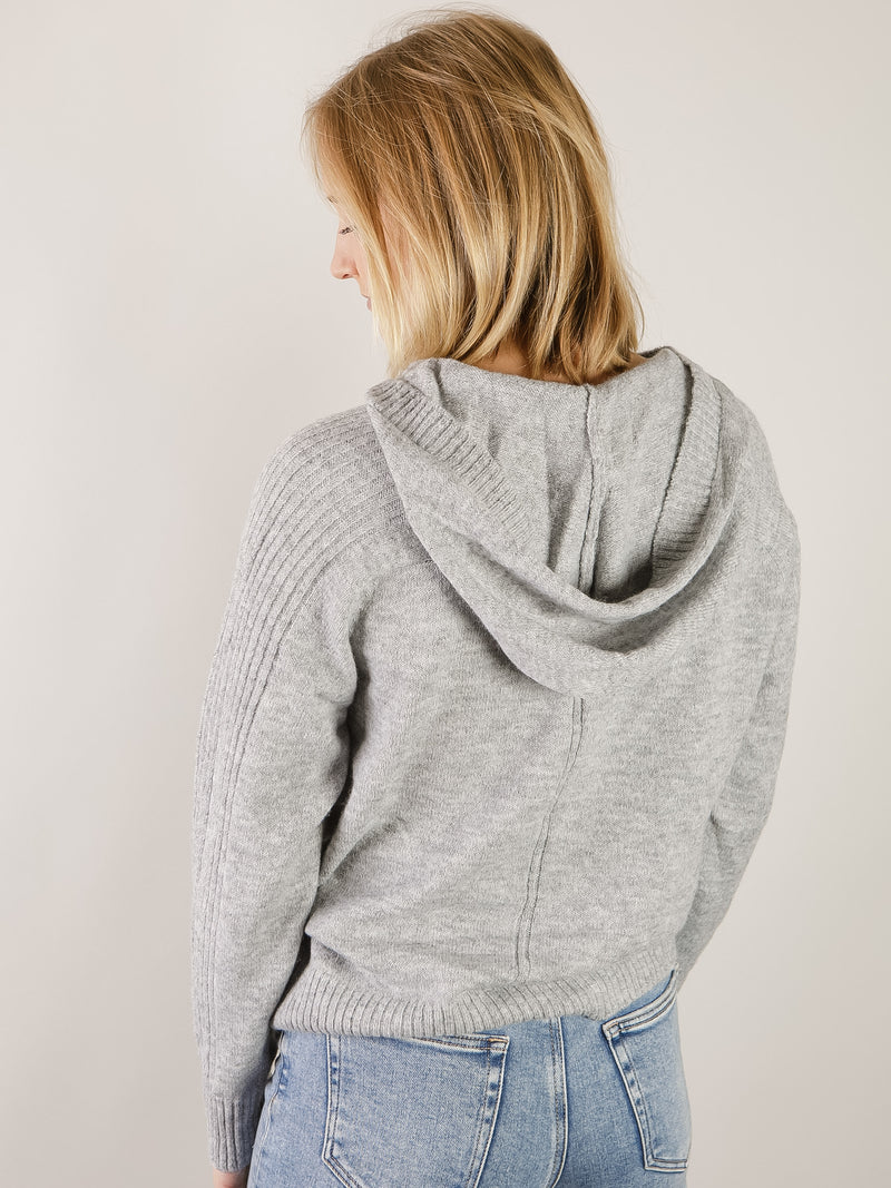 Heather Grey Hooded Sweater