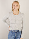 Long Sleeve Thermal Henley Knit Top (Multiple Colors)