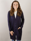 Navy Long Sleeve Basic Sweater Cardigan