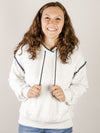 Heather Grey Blanket Stitched Sweatshirt