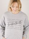 Basketball Words Graphic Sweatshirt