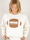 Cream Football Graphic Sweatshirt