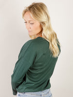 Hunter Green Ribbed Solid Top